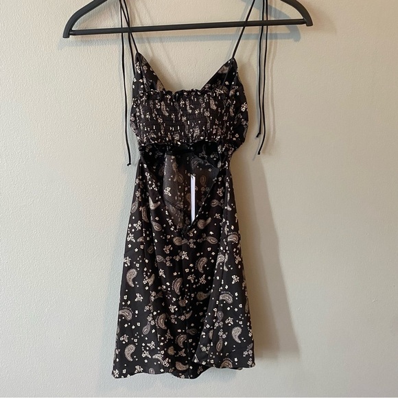 NWT For Love & Lemons Paisley Mini Dress - Picture 9 of 10